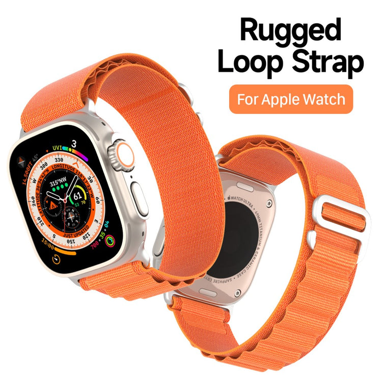 Rigtigt Pænt Metal Og Nylon Universal Rem passer til Apple Smartwatch - Orange#serie_3