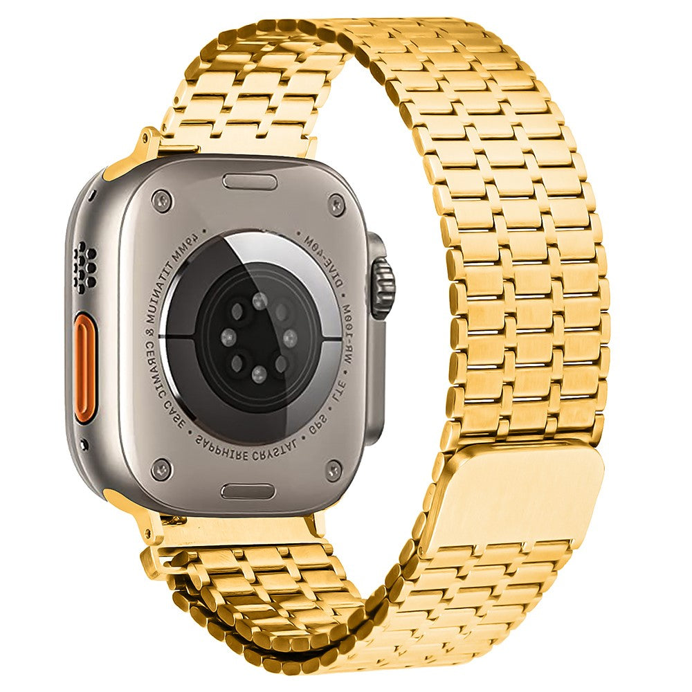 Vildt Fed Metal Universal Rem passer til Apple Smartwatch - Guld#serie_1