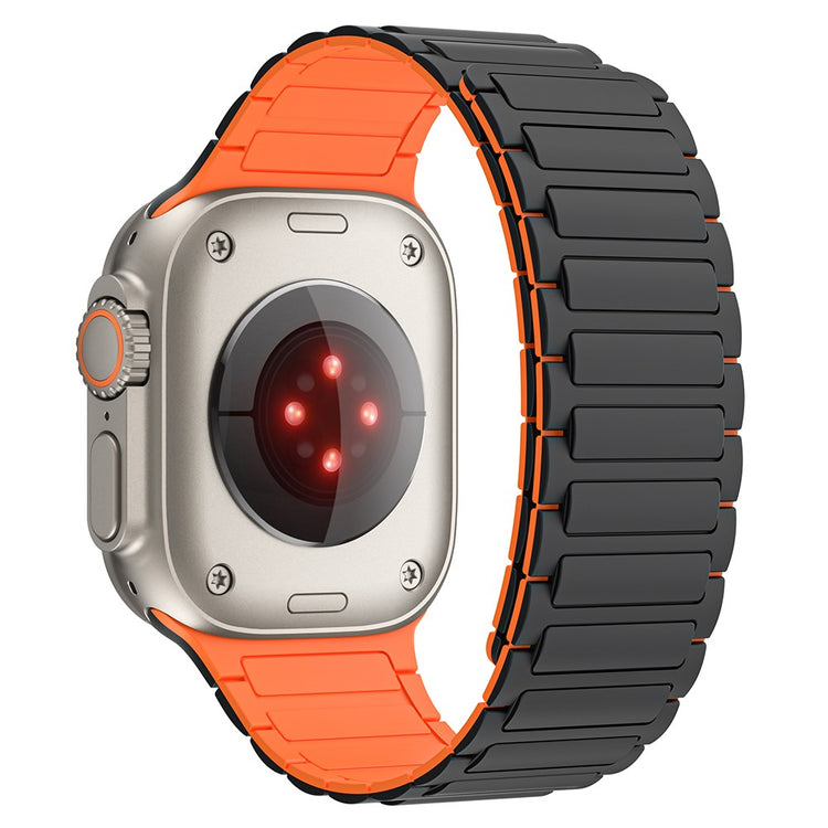 Super Hårdfør Silikone Universal Rem passer til Apple Smartwatch - Orange#serie_2