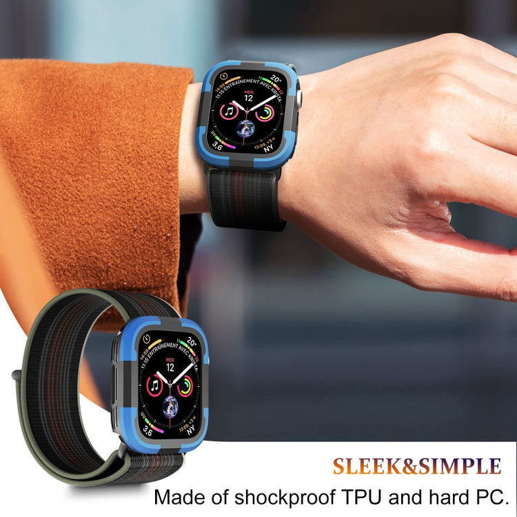 Beskyttende Silikone Universal Bumper passer til Apple Smartwatch - Blå#serie_4