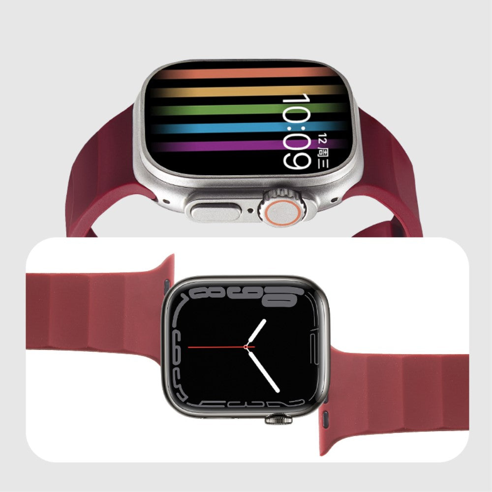 Mega Elegant Silikone Universal Rem passer til Apple Smartwatch - Blå#serie_11