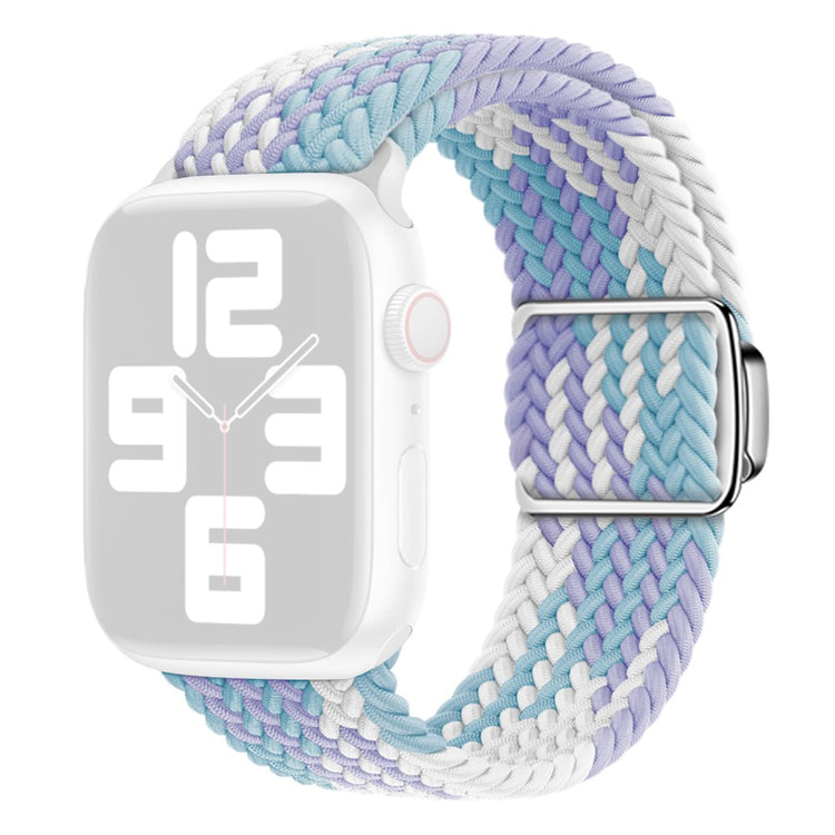 Mega Skøn Metal Og Nylon Universal Rem passer til Apple Smartwatch - Lilla#serie_20