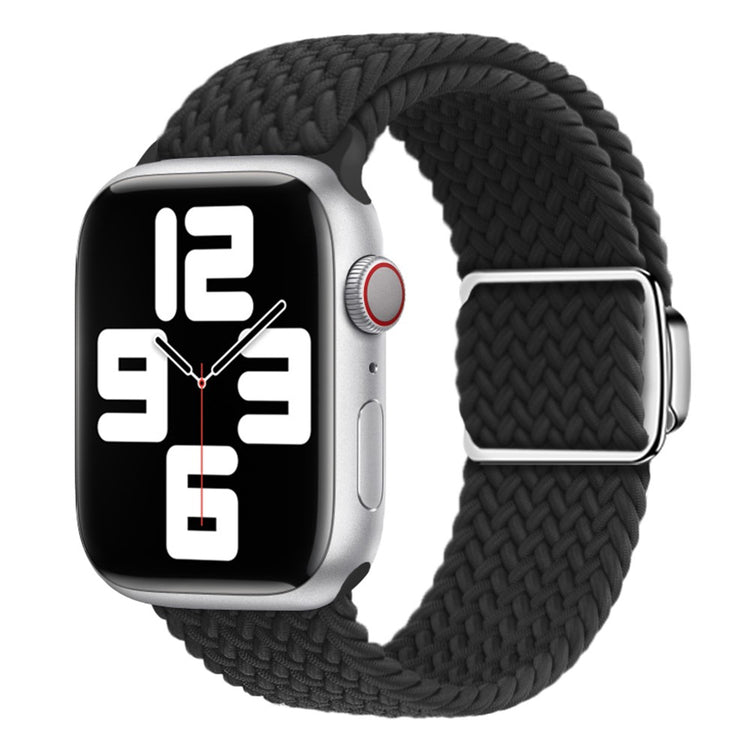 Mega Skøn Metal Og Nylon Universal Rem passer til Apple Smartwatch - Sort#serie_6