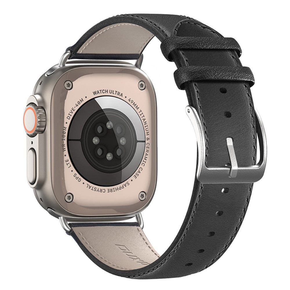 DUX DUCIS YS Apple Watch Series 9 41mm Cowhide leather strap - Black#serie_1