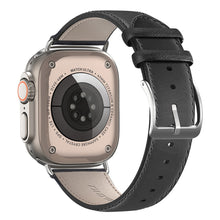 DUX DUCIS YS Apple Watch Series 9 41mm Cowhide leather strap - Black#serie_1