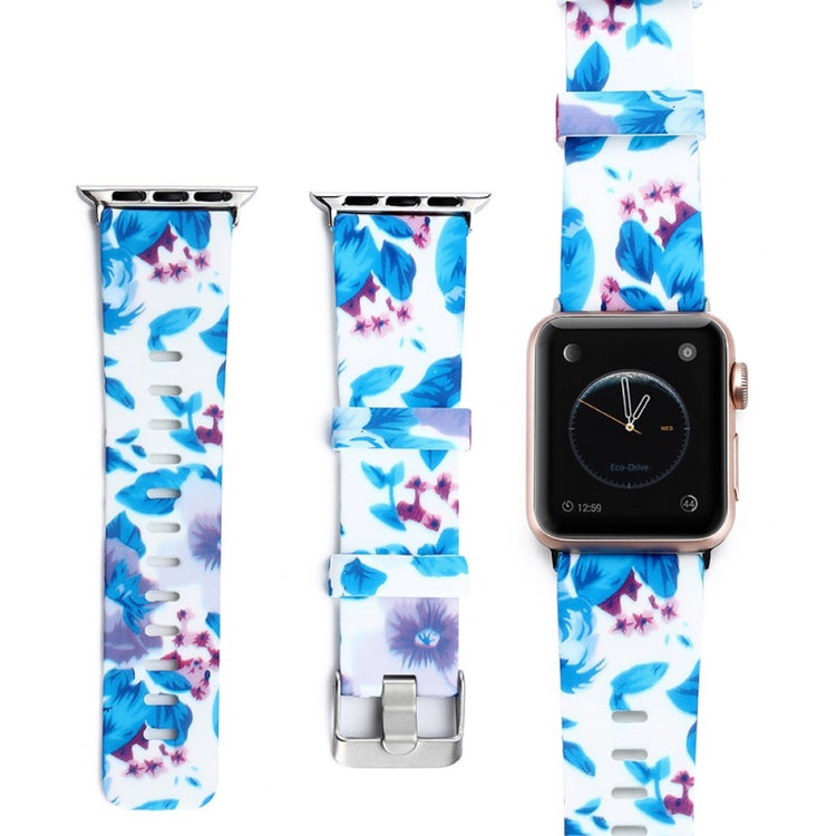 Super Cool Silikone Rem passer til Apple Watch Series 1-3 42mm - Blå#serie_3