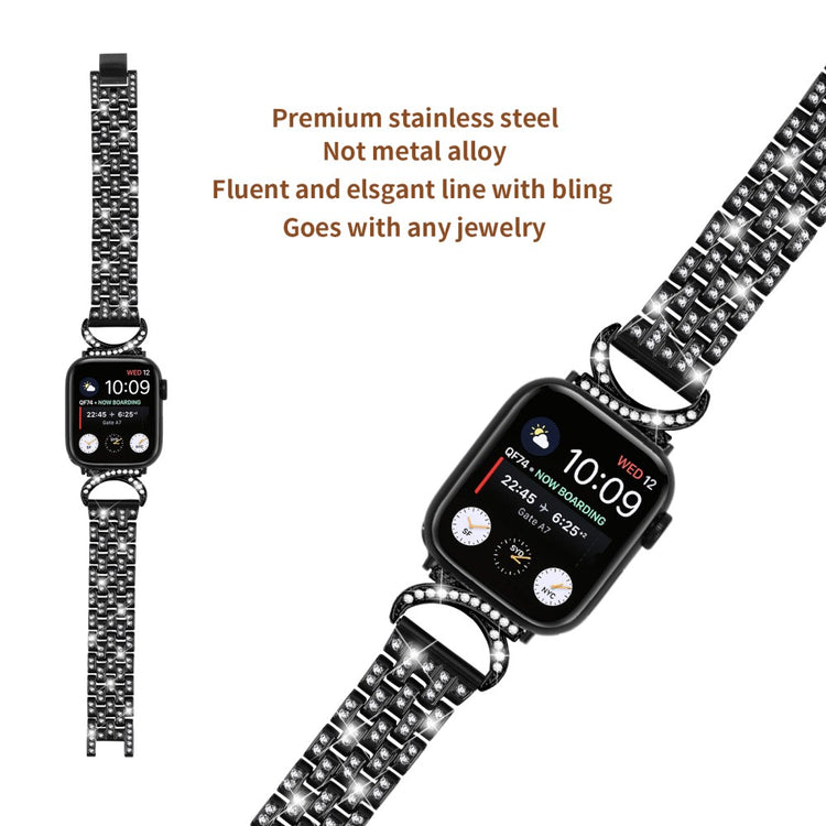 Metal Cover passer til Apple Watch Series 1-3 38mm - Sort#serie_1