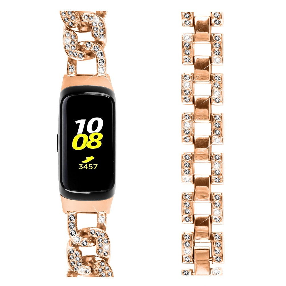 Meget Flot Metal Og Rhinsten Rem passer til Samsung Galaxy Fit - Pink#serie_2