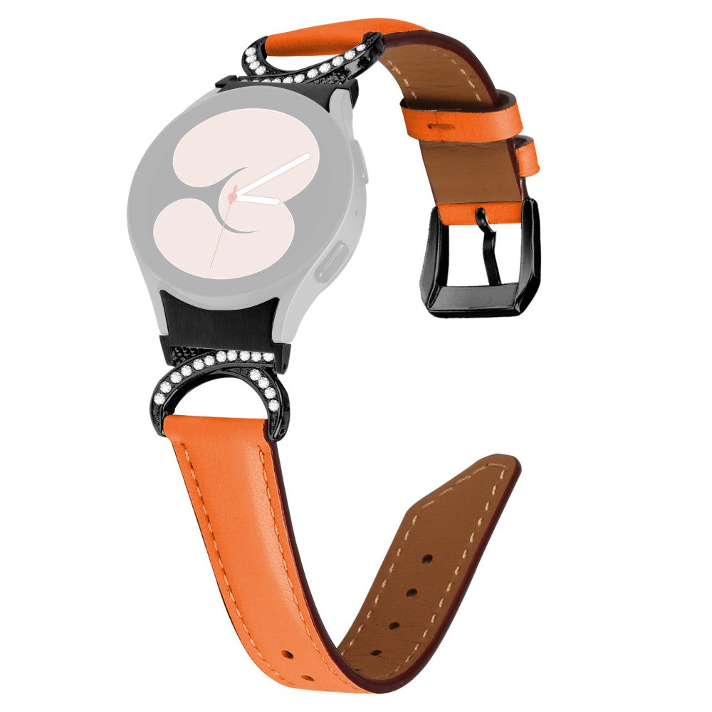 Rigtigt Nydelig Kunstlæder Universal Rem passer til Samsung Smartwatch - Orange#serie_1