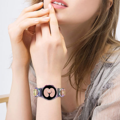 Holdbart Metal Og Rhinsten Universal Rem passer til Samsung Smartwatch - Flerfarvet#serie_4