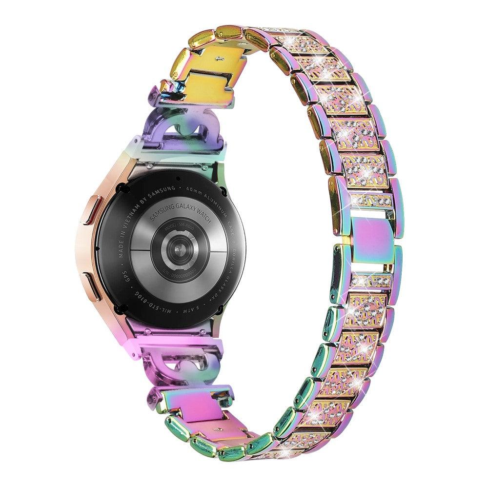 Holdbart Metal Og Rhinsten Universal Rem passer til Samsung Smartwatch - Flerfarvet#serie_4