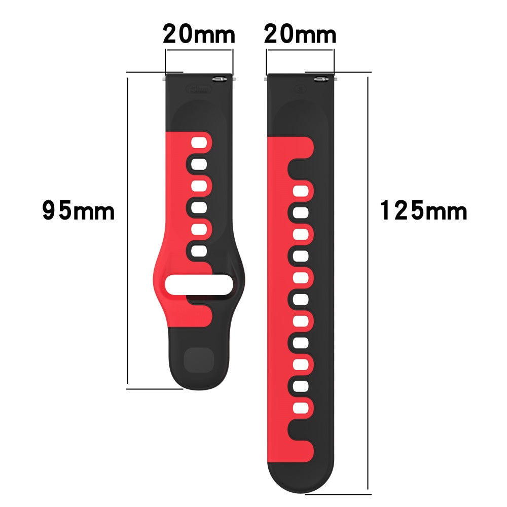 Mega Hårdfør Silikone Universal Rem passer til Smartwatch - Pink#serie_2