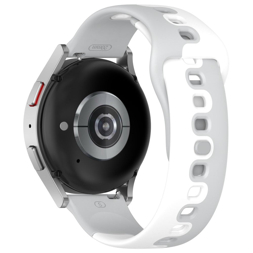 20mm Universal dual color silicone strap - Grey / White#serie_8