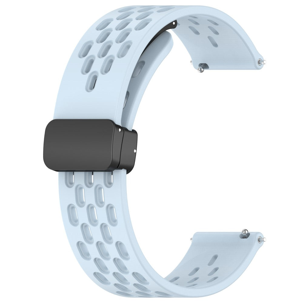 Vildt Smuk Metal Og Silikone Universal Rem passer til Smartwatch - Blå#serie_10