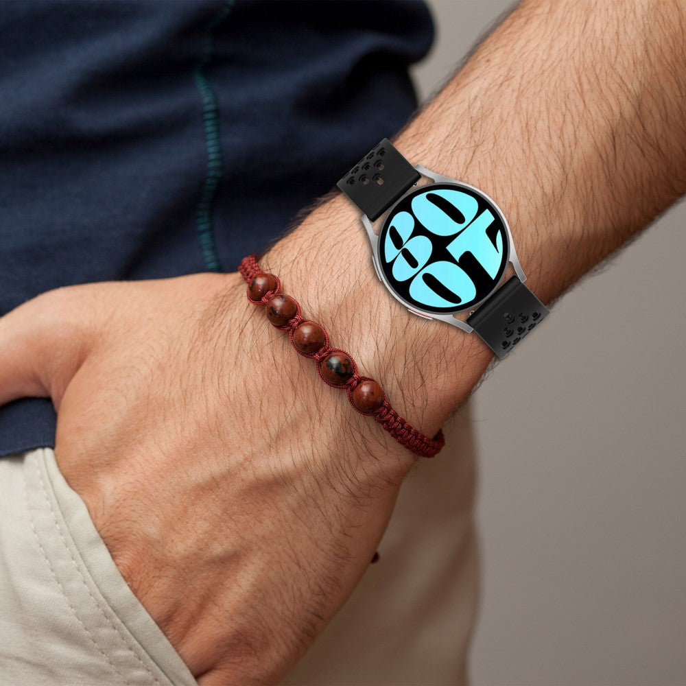 Vildt Smuk Metal Og Silikone Universal Rem passer til Smartwatch - Blå#serie_10