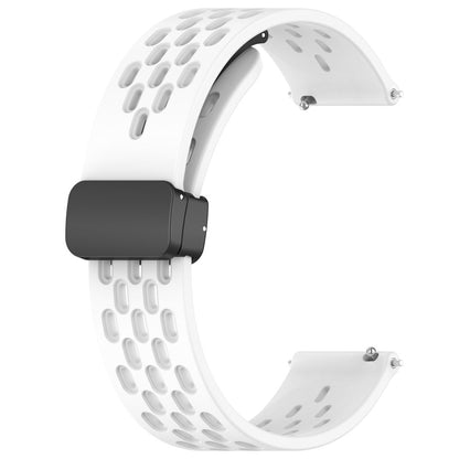 Vildt Smuk Metal Og Silikone Universal Rem passer til Smartwatch - Hvid#serie_2