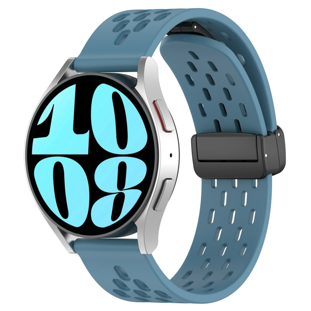 Vildt Smuk Metal Og Silikone Universal Rem passer til Smartwatch - Blå#serie_4