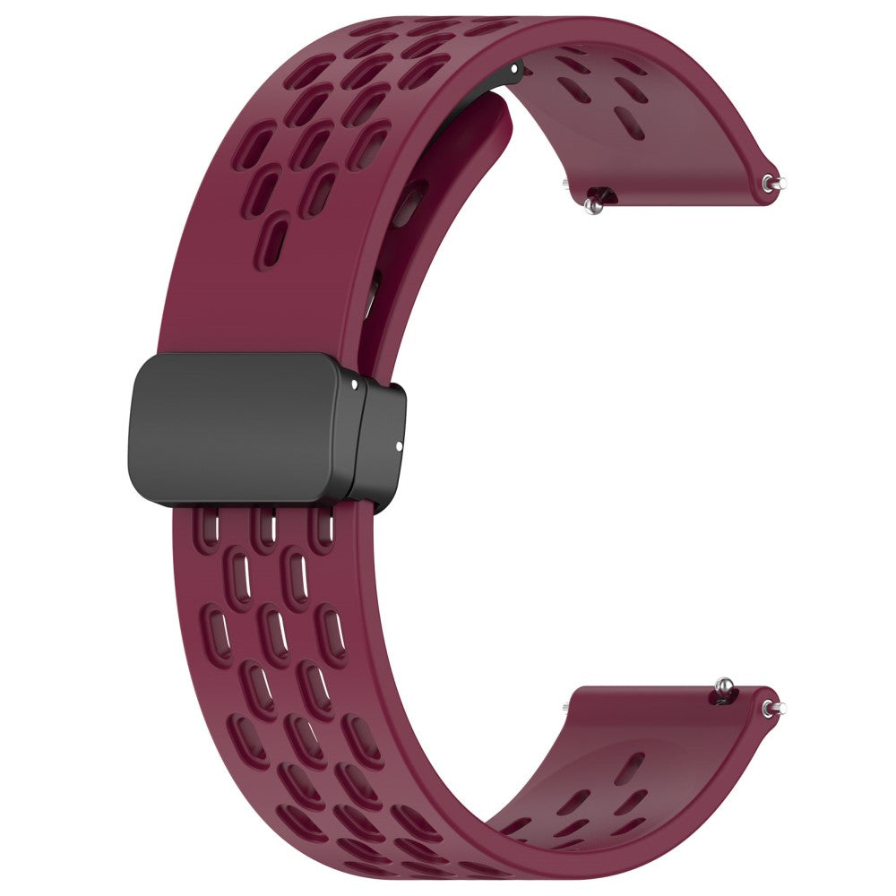 Vildt Smuk Metal Og Silikone Universal Rem passer til Smartwatch - Rød#serie_7
