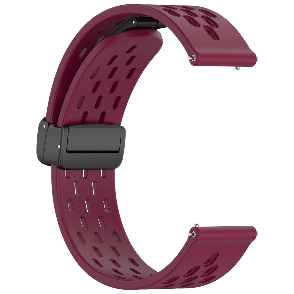 Vildt Smuk Metal Og Silikone Universal Rem passer til Smartwatch - Rød#serie_7