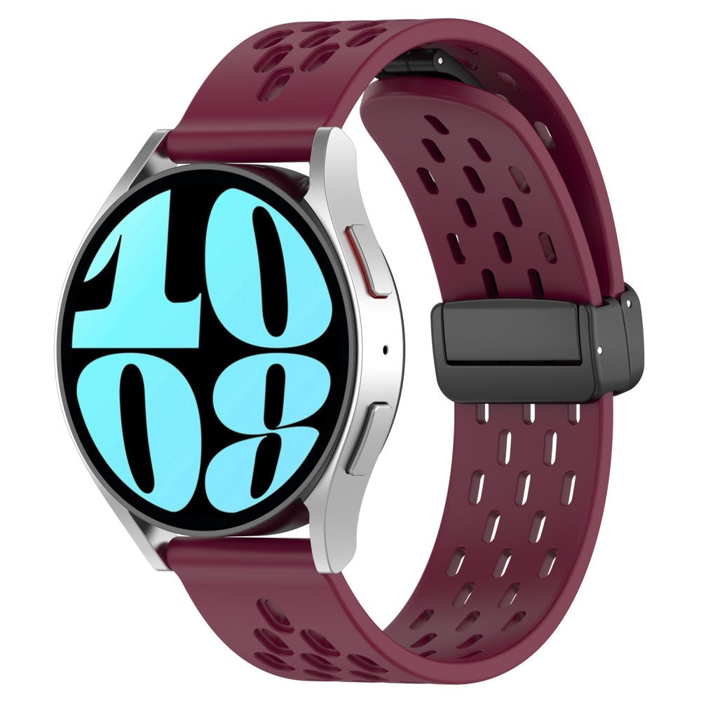 Vildt Smuk Metal Og Silikone Universal Rem passer til Smartwatch - Rød#serie_7