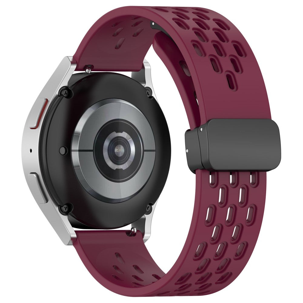 22mm simple silicone strap for Samsung and Huawei watch - Wine Red#serie_7