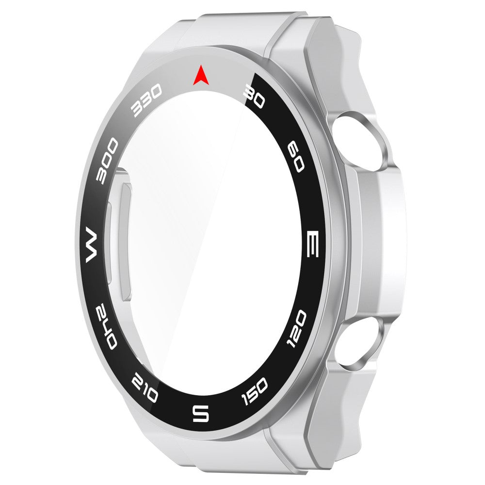 Vildt Godt Cover med Skærmbeskytter i Plastik og Hærdet Glas passer til Huawei Watch Ultimate - Sølv#serie_8