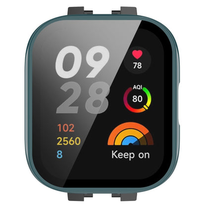 Meget Fint Xiaomi Redmi Band 3 Cover med Skærmbeskytter i Plastik og Hærdet Glas - Grøn#serie_3