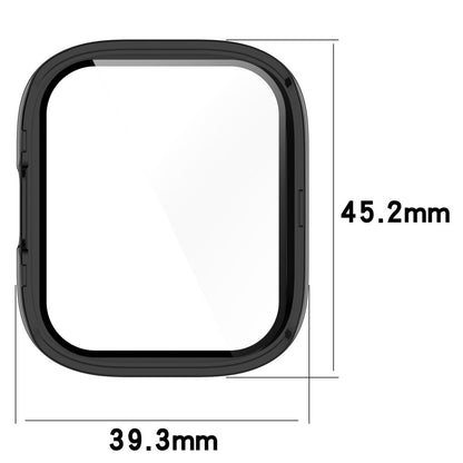 Meget Fint Xiaomi Redmi Band 3 Cover med Skærmbeskytter i Plastik og Hærdet Glas - Hvid#serie_5