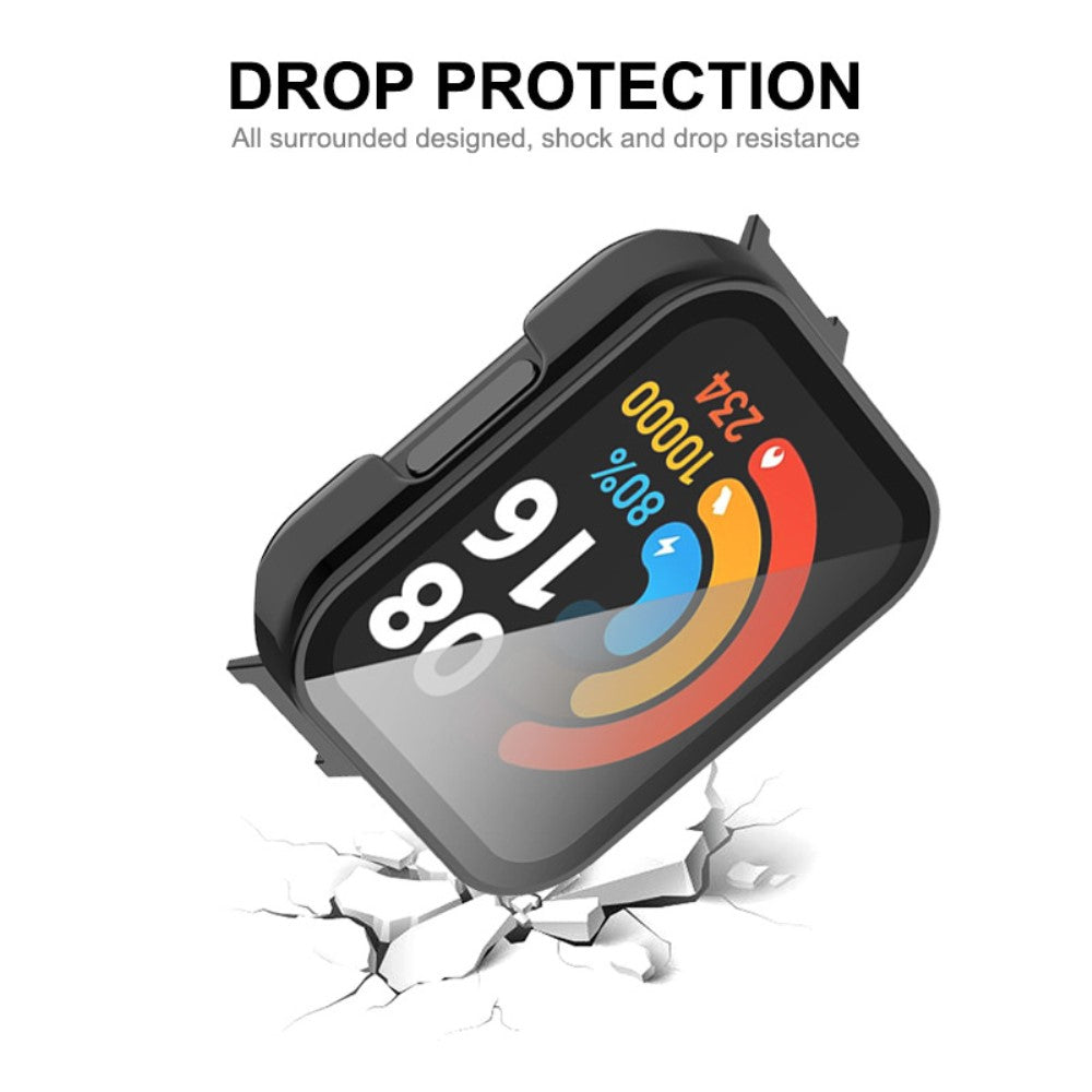 Meget Fed Cover med Skærmbeskytter i Plastik og Hærdet Glas passer til Xiaomi Redmi Band 3 - Grøn#serie_3
