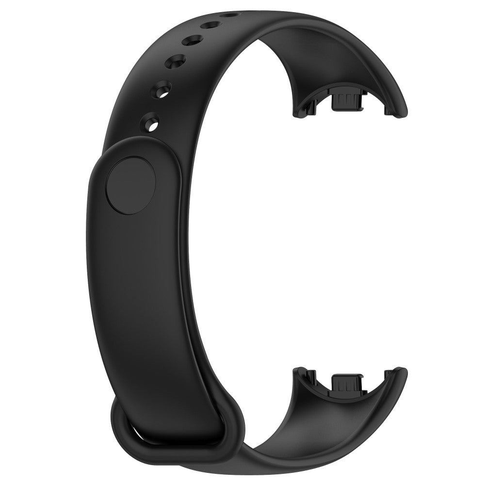 Super Fed Silikone Rem passer til Xiaomi Smart Band 8 - Sort#serie_1