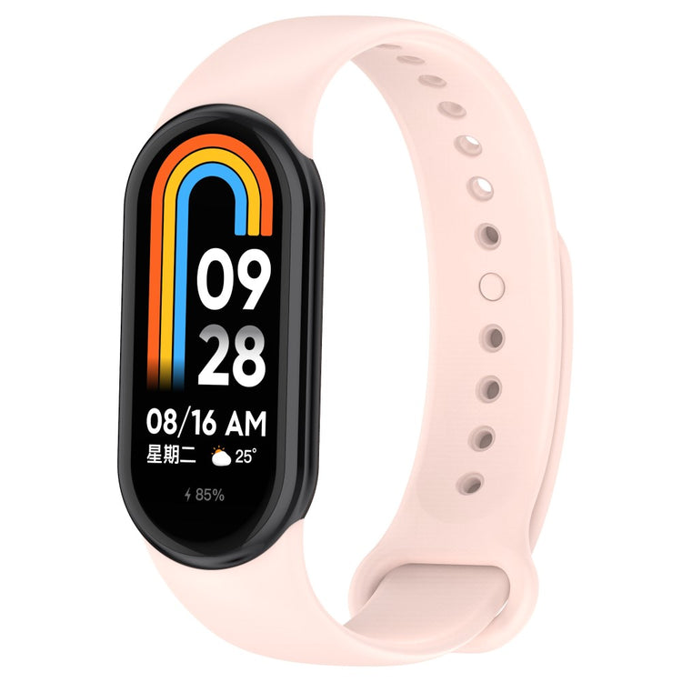 Super Fed Silikone Rem passer til Xiaomi Smart Band 8 - Pink#serie_12