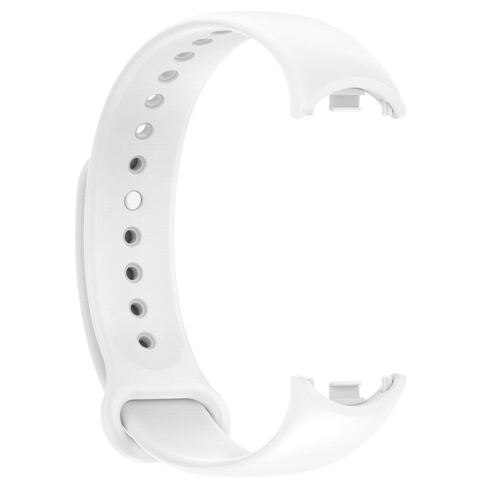 Super Fed Silikone Rem passer til Xiaomi Smart Band 8 - Hvid#serie_2