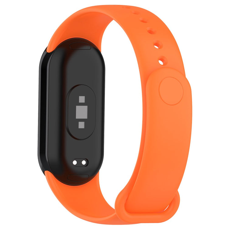 Super Fed Silikone Rem passer til Xiaomi Smart Band 8 - Orange#serie_3