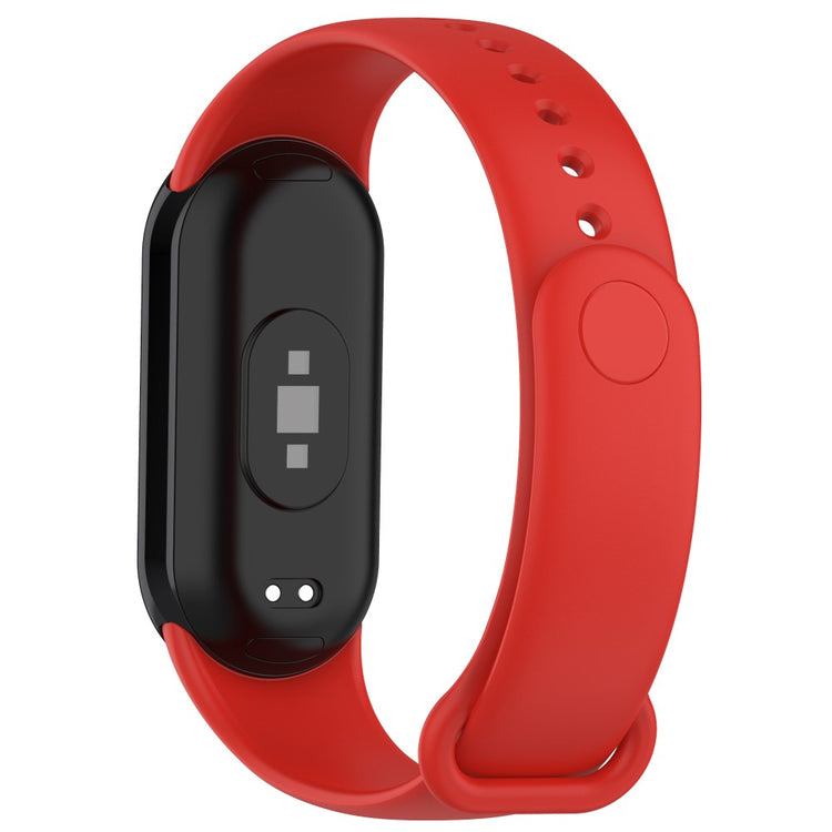 Super Fed Silikone Rem passer til Xiaomi Smart Band 8 - Rød#serie_5