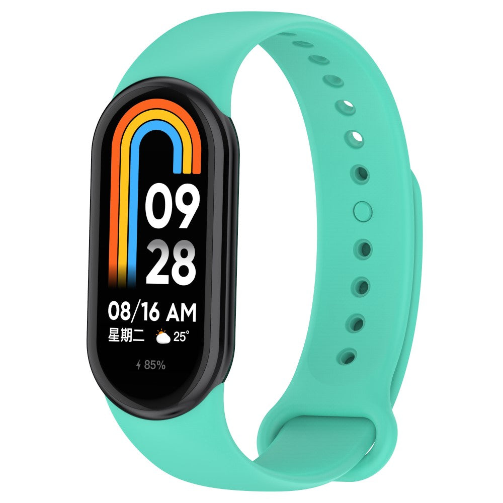 Super Fed Silikone Rem passer til Xiaomi Smart Band 8 - Grøn#serie_9