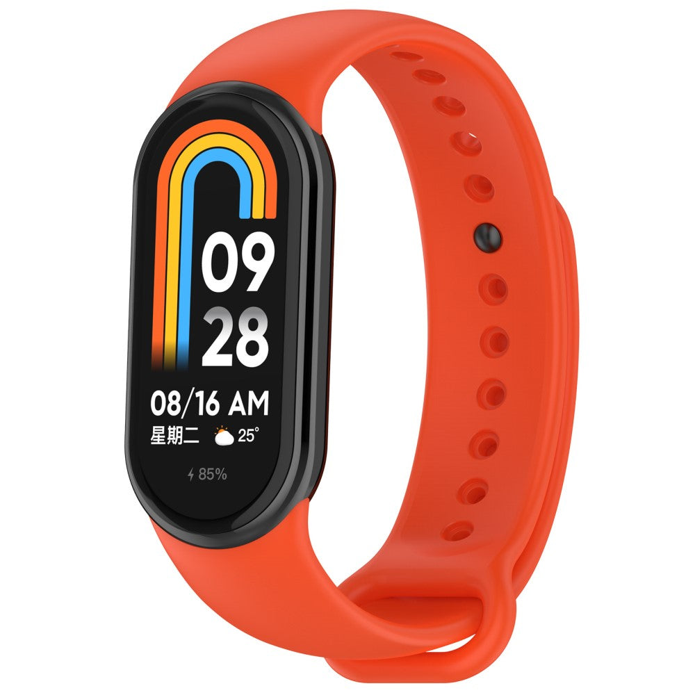 Vildt Flot Silikone Rem passer til Xiaomi Smart Band 8 - Orange#serie_8