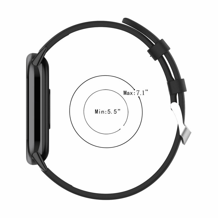 Stilren Ægte Læder Rem passer til Xiaomi Smart Band 8 - Rød#serie_2