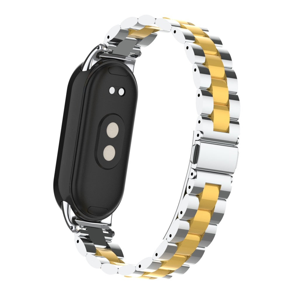 Rigtigt Sejt Metal Rem passer til Xiaomi Smart Band 8 - Guld#serie_8