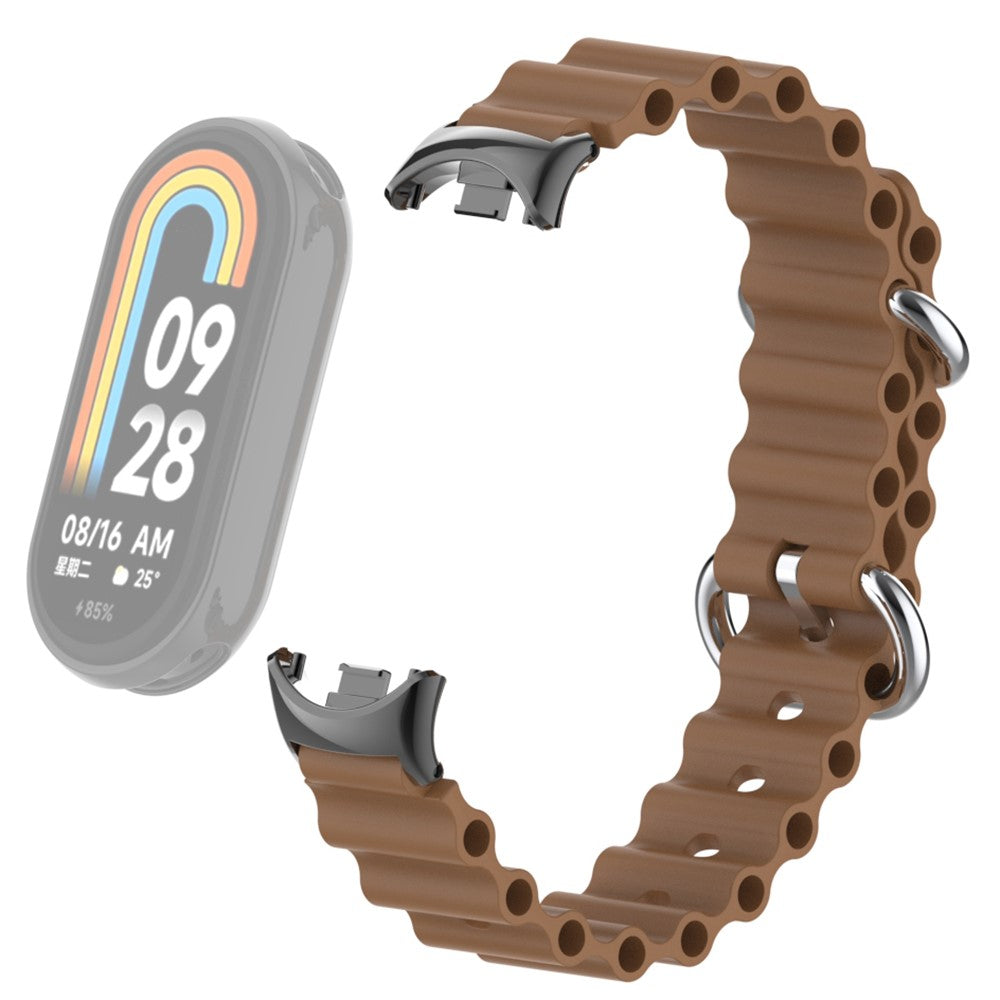 Flot Silikone Cover passer til Xiaomi Smart Band 8 - Brun#serie_10