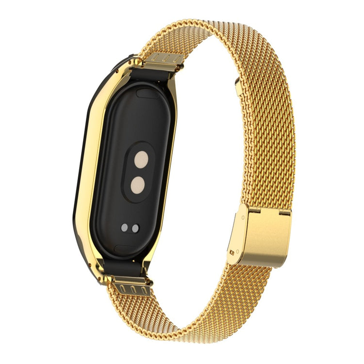 Godt Metal Cover passer til Xiaomi Smart Band 8 - Guld#serie_1