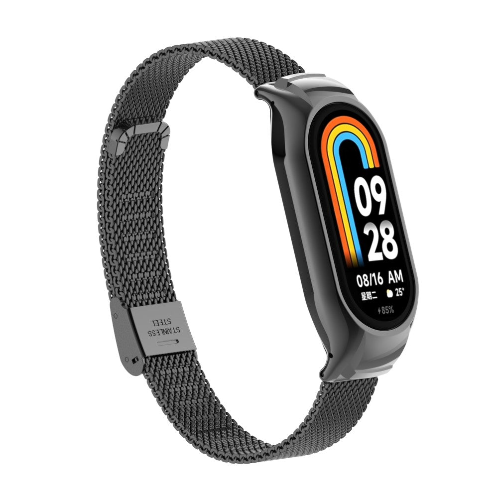 Godt Metal Cover passer til Xiaomi Smart Band 8 - Sort#serie_3