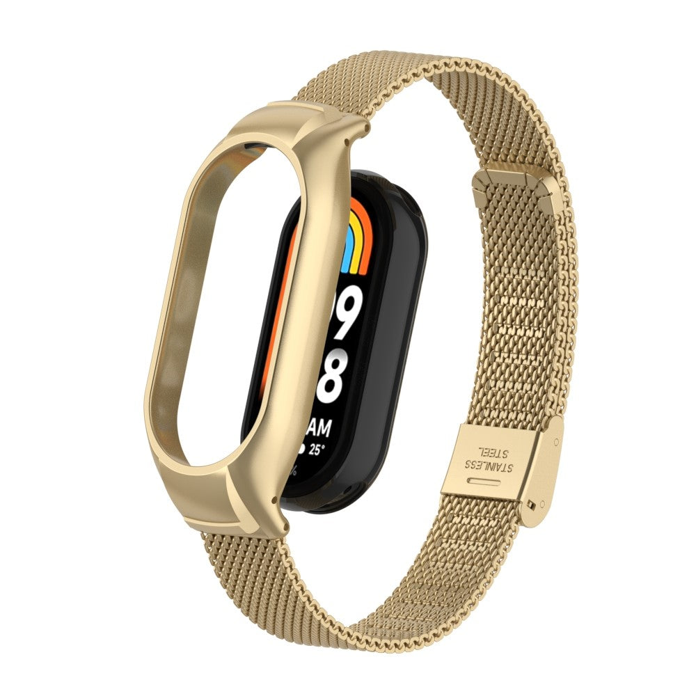 Godt Metal Cover passer til Xiaomi Smart Band 8 - Guld#serie_5