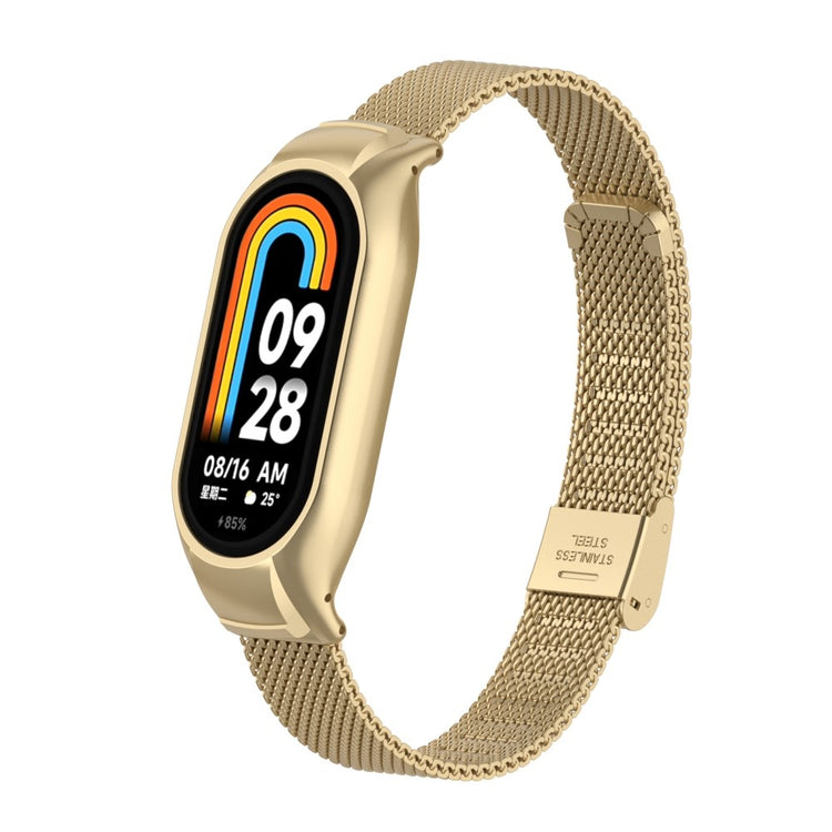 Godt Metal Cover passer til Xiaomi Smart Band 8 - Guld#serie_5