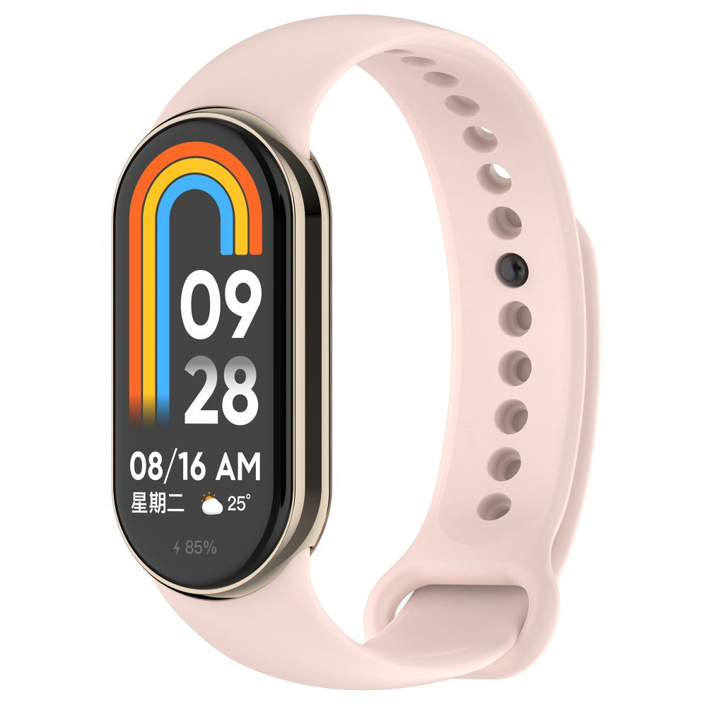 Mega Flot Silikone Rem passer til Xiaomi Smart Band 8 - Pink#serie_15