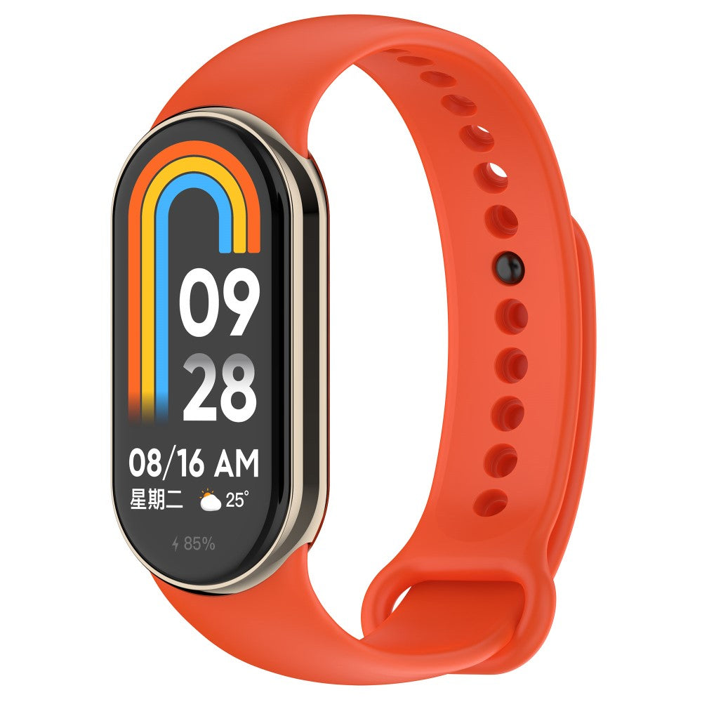 Mega Flot Silikone Rem passer til Xiaomi Smart Band 8 - Orange#serie_5