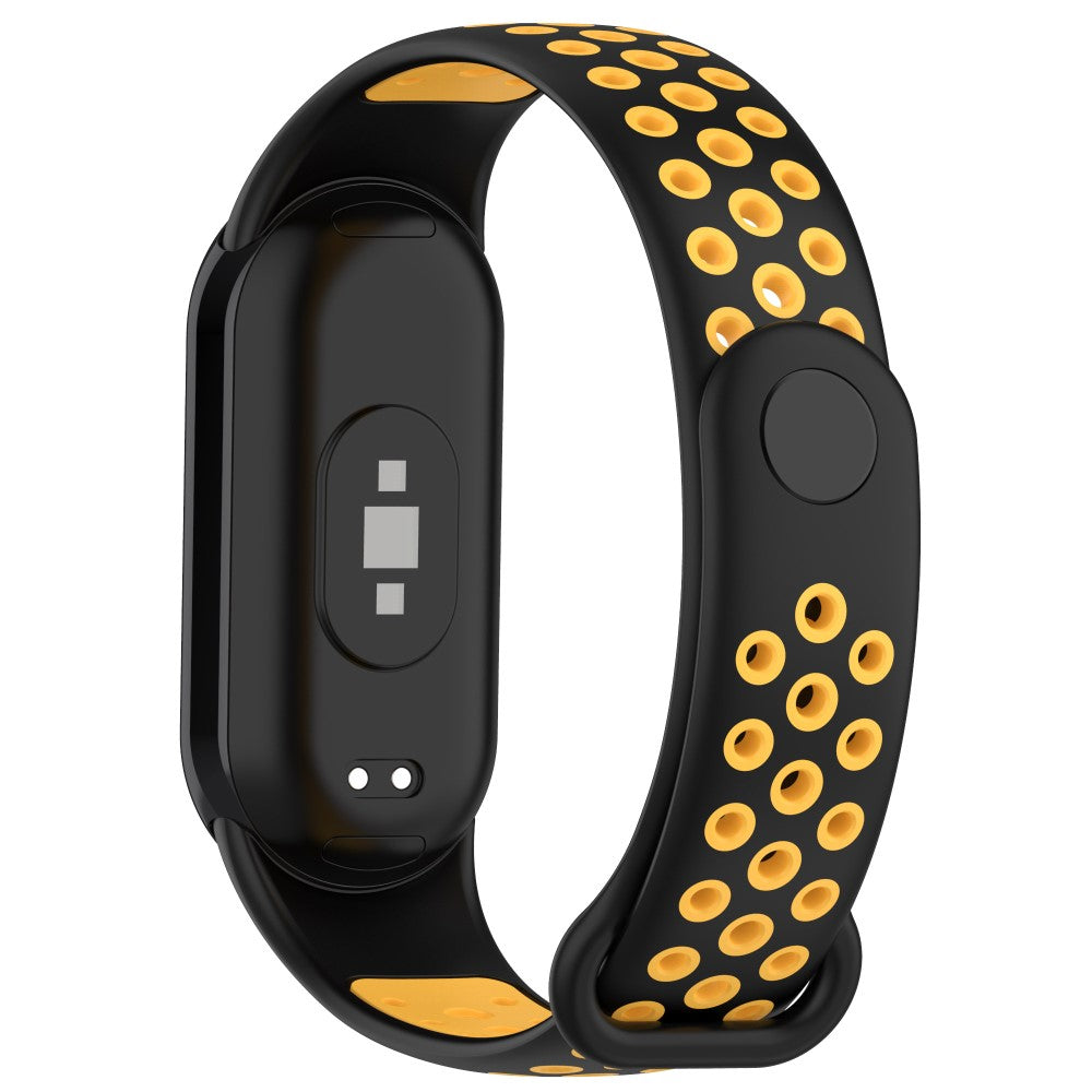 Mega Elegant Silikone Rem passer til Xiaomi Smart Band 8 - Gul#serie_5