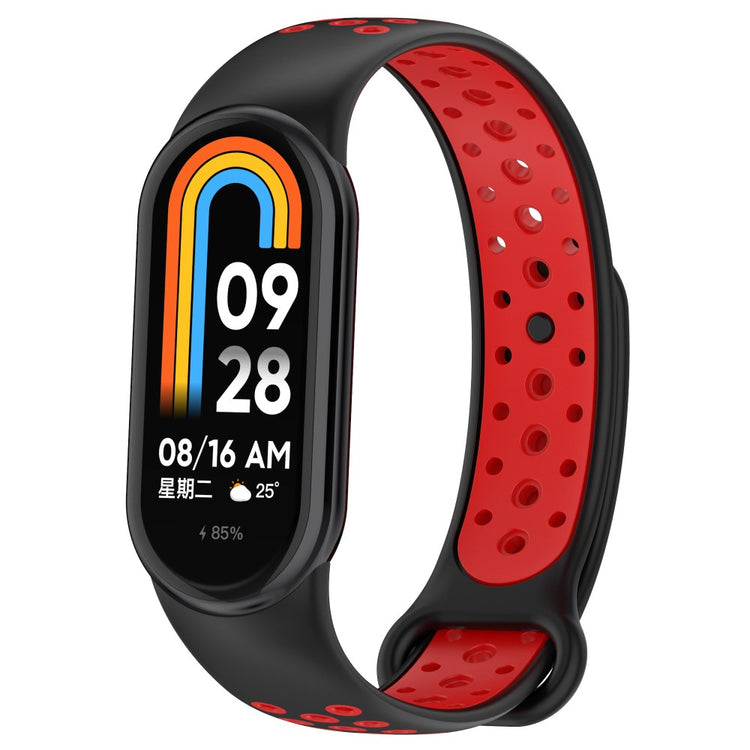 Mega Elegant Silikone Rem passer til Xiaomi Smart Band 8 - Rød#serie_6