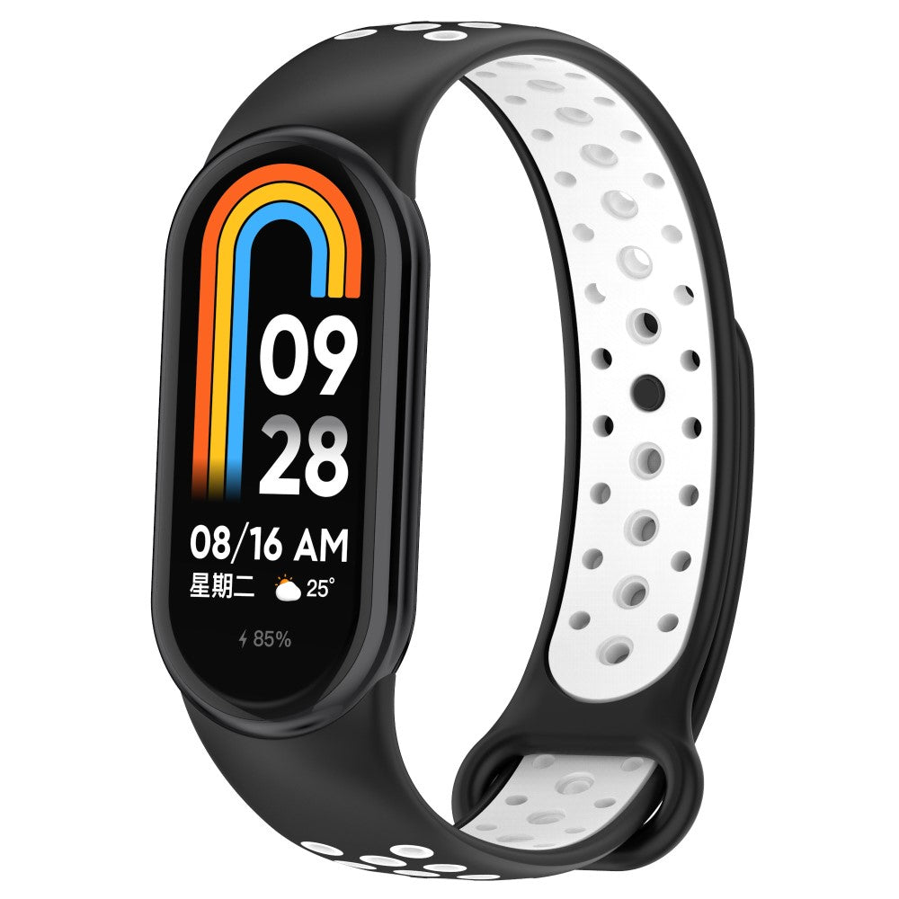 Mega Elegant Silikone Rem passer til Xiaomi Smart Band 8 - Hvid#serie_7