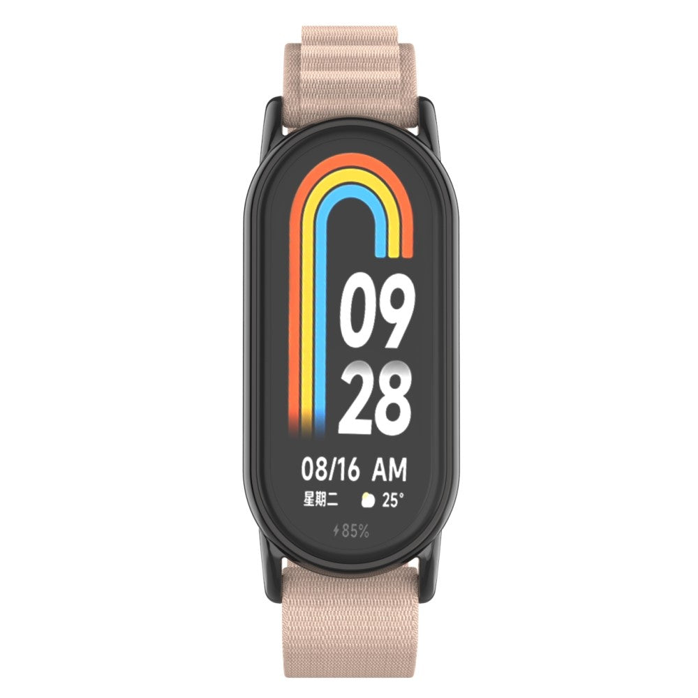 Komfortabel Nylon Rem passer til Xiaomi Smart Band 8 - Pink#serie_5