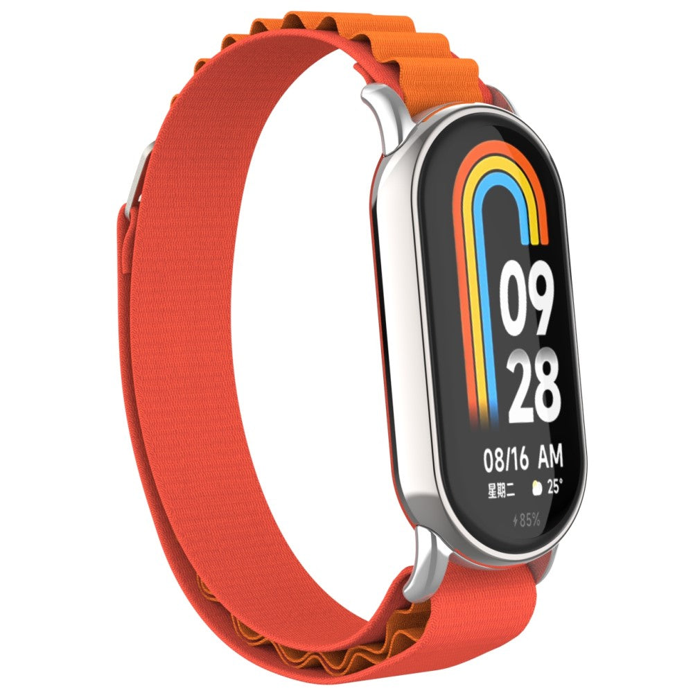 Meget Fed Nylon Rem passer til Xiaomi Smart Band 8 - Orange#serie_3